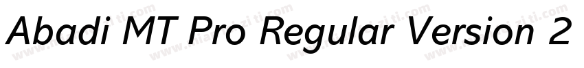 Abadi MT Pro Regular Version 2000字体转换